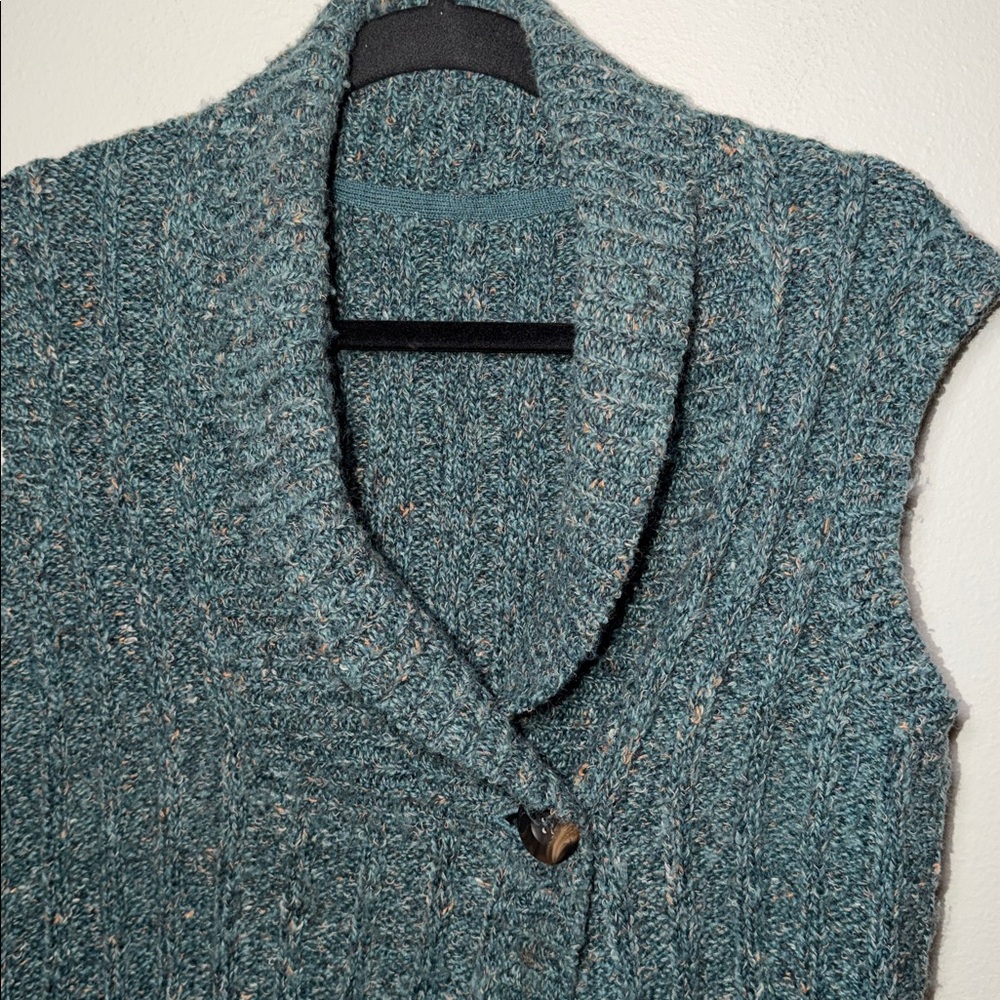 Vintage Knit Chunky Short Sleeve Button Sweater Top - Picture 2 of 4